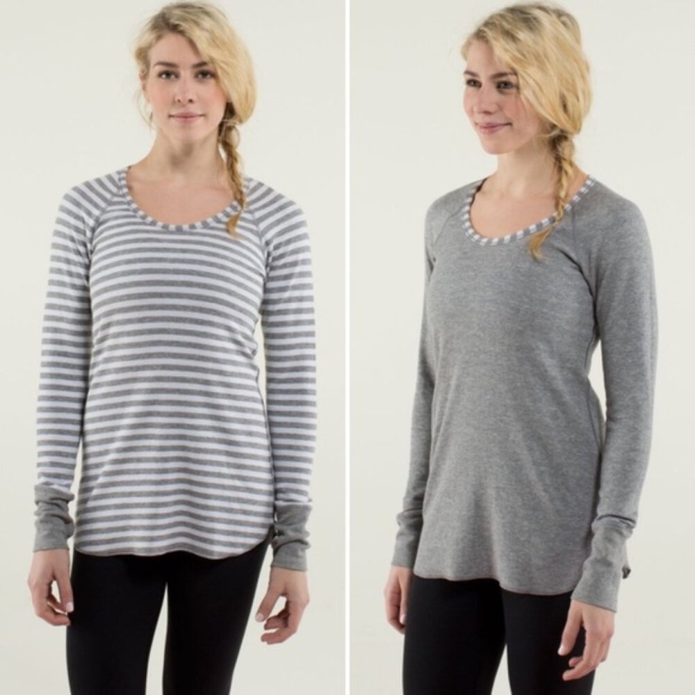 Lululemon Open Your Heart Long Sleeve reversible top size 4